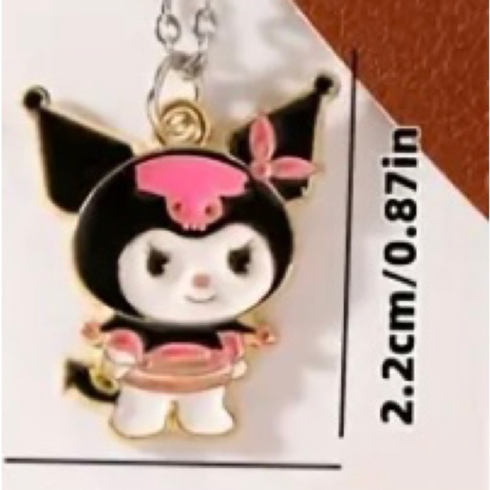 Sanrio Pink and Black Character Pendant Necklace - Picture 4 of 4